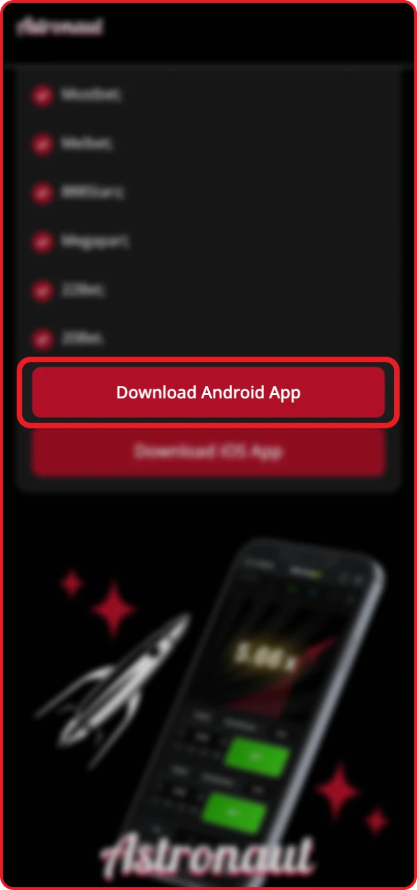 Install the Astronaut game app on your Android phone.