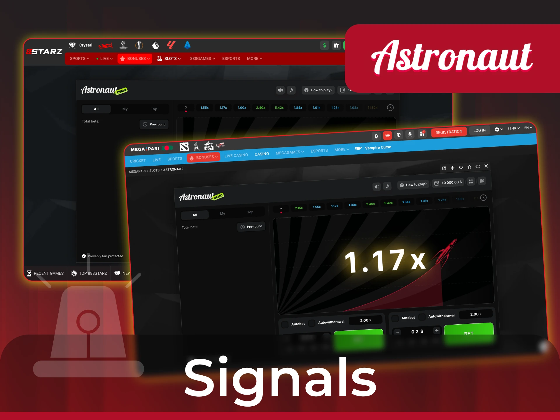 What are the signals that help players win in the Astronaut game.