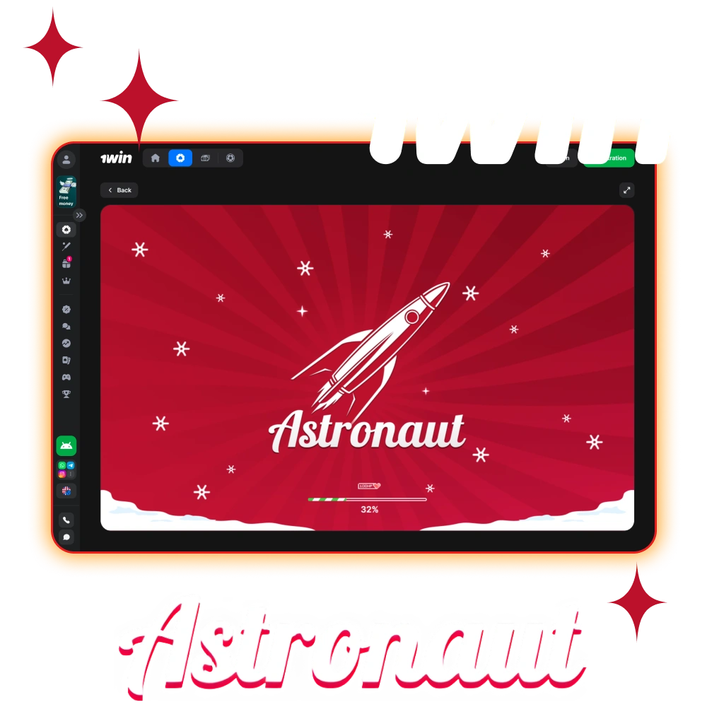 Play Astronaut game on 1win with its benefits and bonuses.