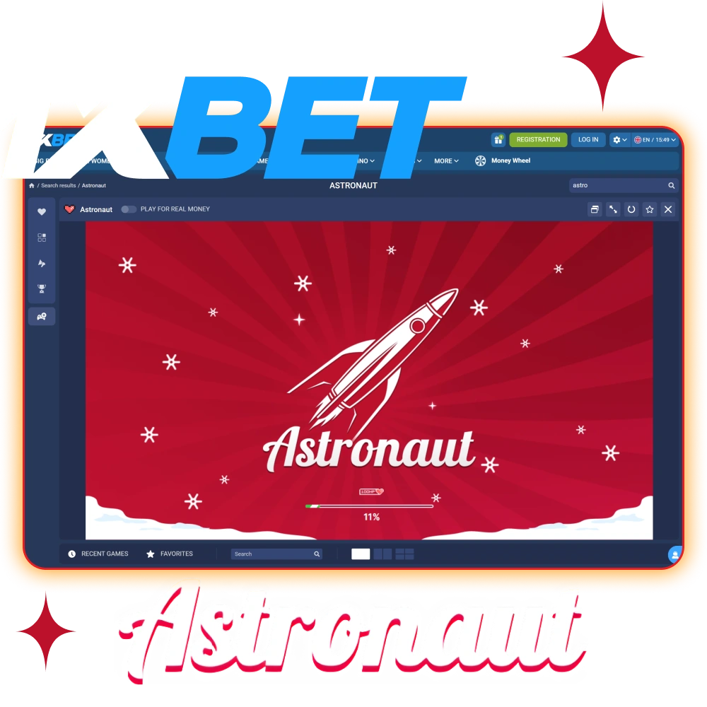 Enjoy playing Astronaut game with 1xBet.
