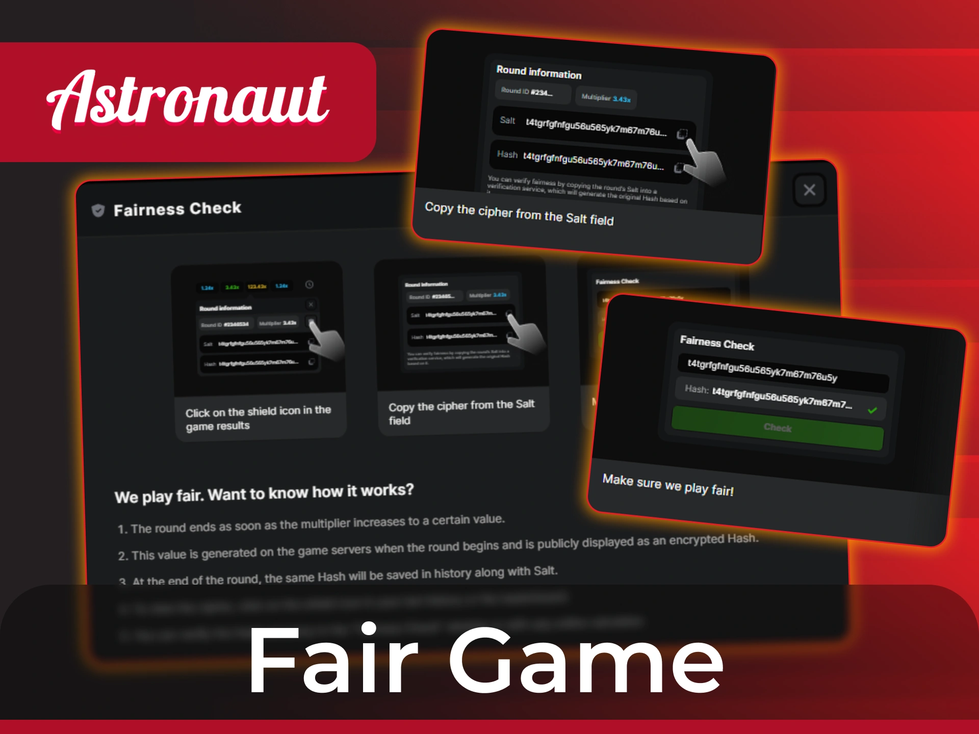 Enjoy your time playing safe and fair Astronaut game.