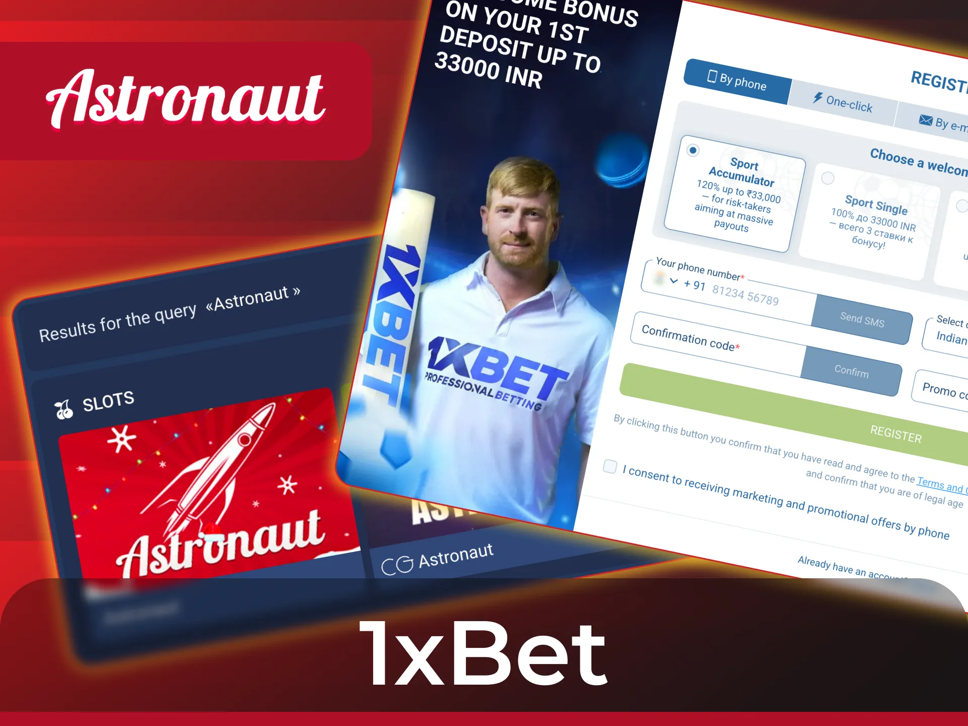 Create an account at 1xBet and start your Astronaut betting journey.