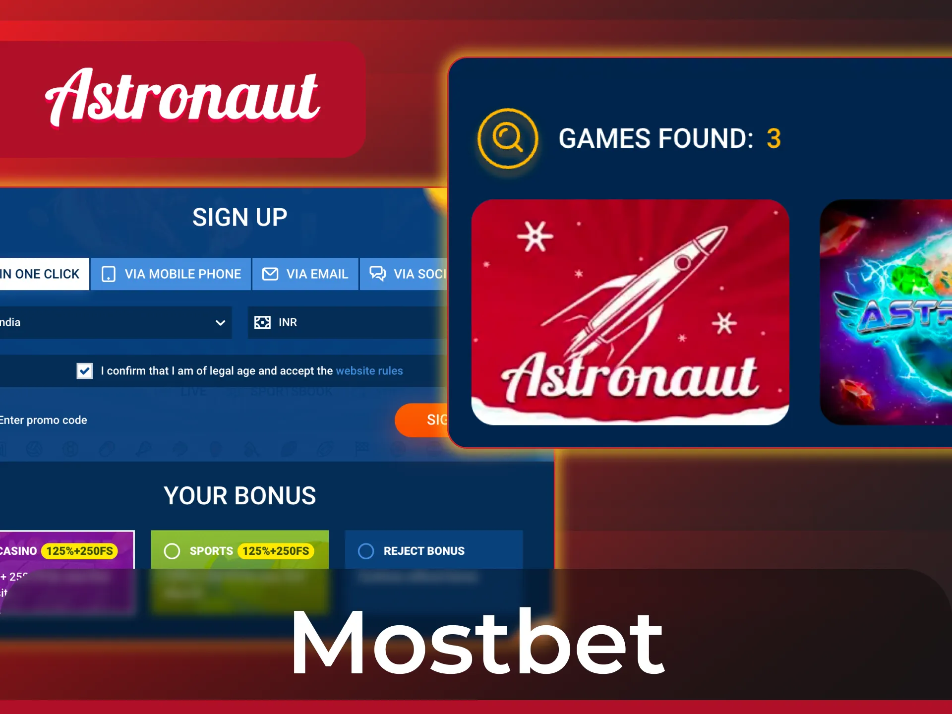 Sign up at Mostbet and launch your first Astronaut flight for big multipliers.