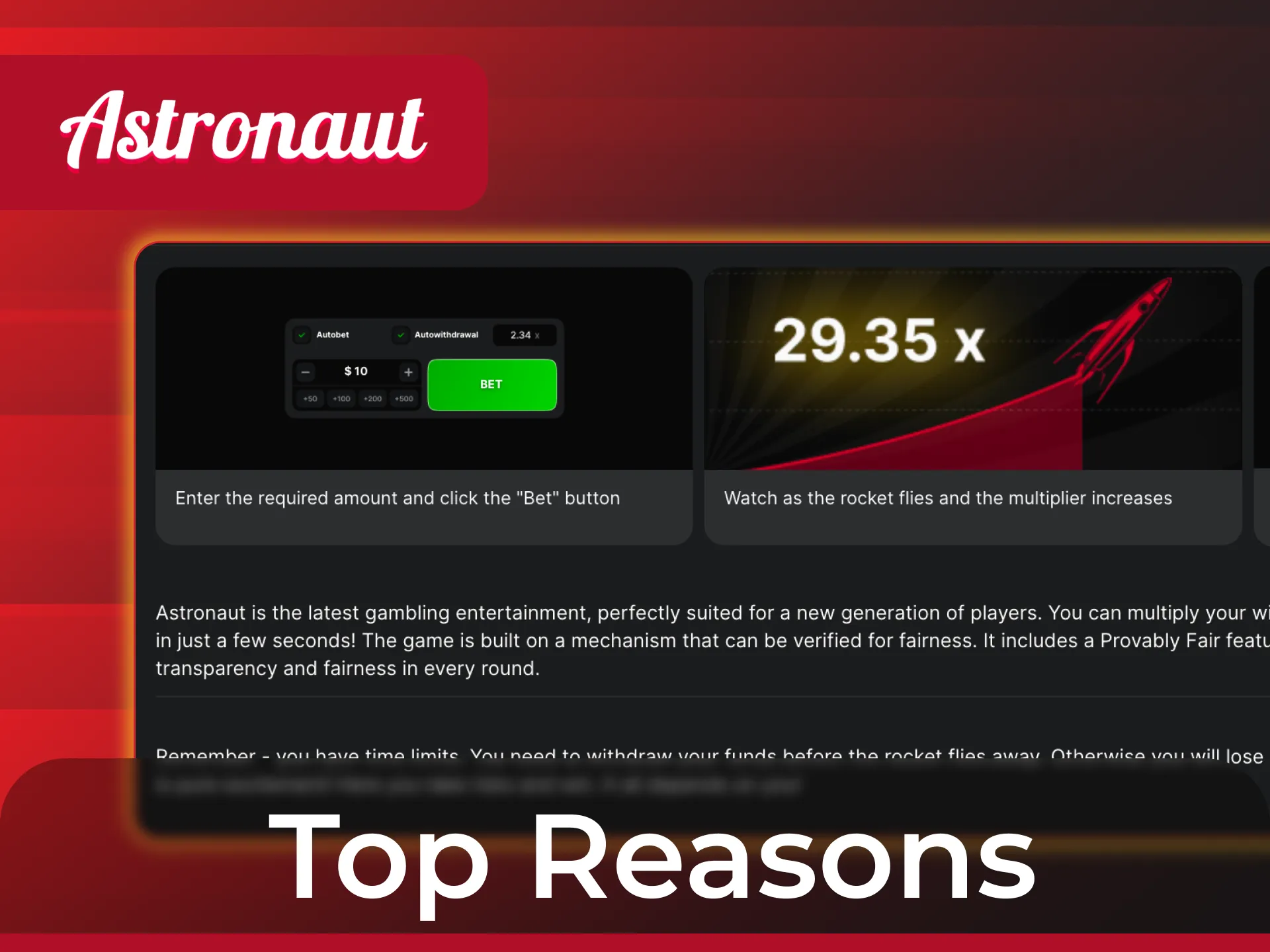 Explore the Top Reasons to Test Astronaut Free Demo before placing real bets.